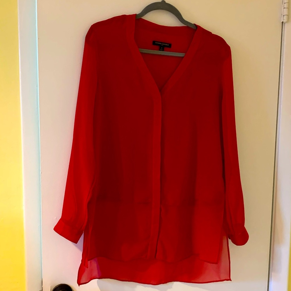 Banana Republic Red Blouse